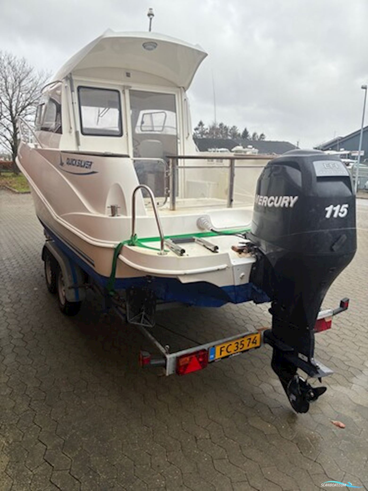 Quicksilver 640 Weekender m/Mercury F115 hk Efi 4-Takt og Wick Trailer - Solgt !