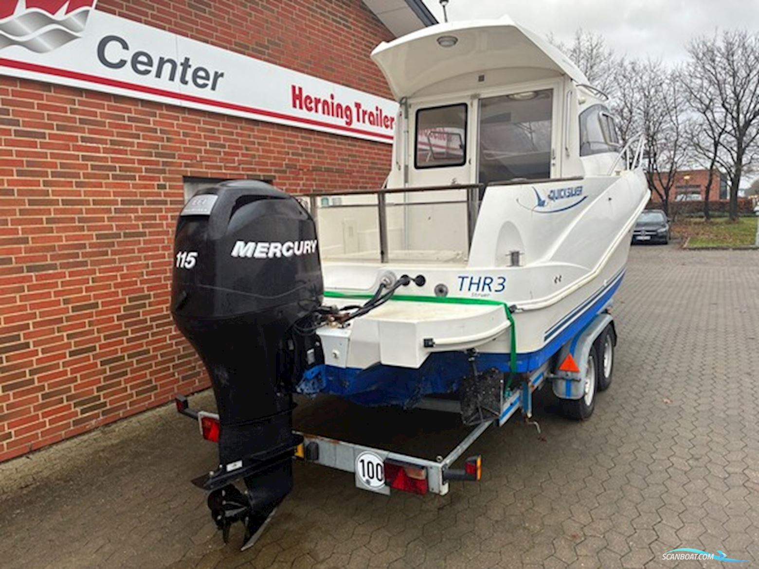 Quicksilver 640 Weekender m/Mercury F115 hk Efi 4-Takt og Wick Trailer - Solgt !