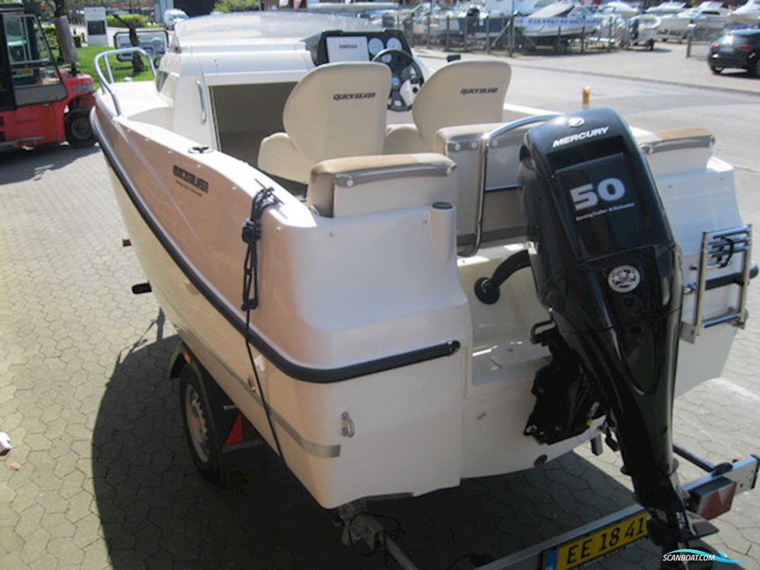 Quicksilver Activ 455 Cabin m/Mercury F50 hk EFI 4-takt og Brenderup trailer
