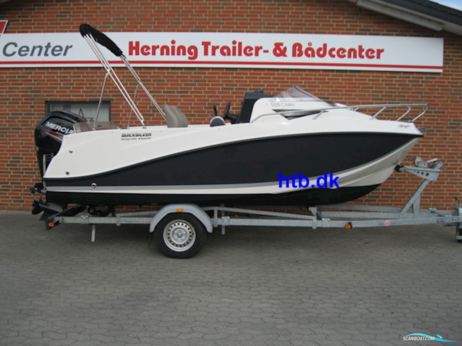 Quicksilver Activ 505 Cabin m/Mercury F100 hk og Brenderup Trailer Motorboot 2017, mit Mercury motor, Dänemark