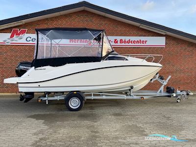 Quicksilver Activ 555 Cabin m/Mercury F115 hk og Brenderup Trailer Motorboot 2024, mit Mercury motor, Dänemark