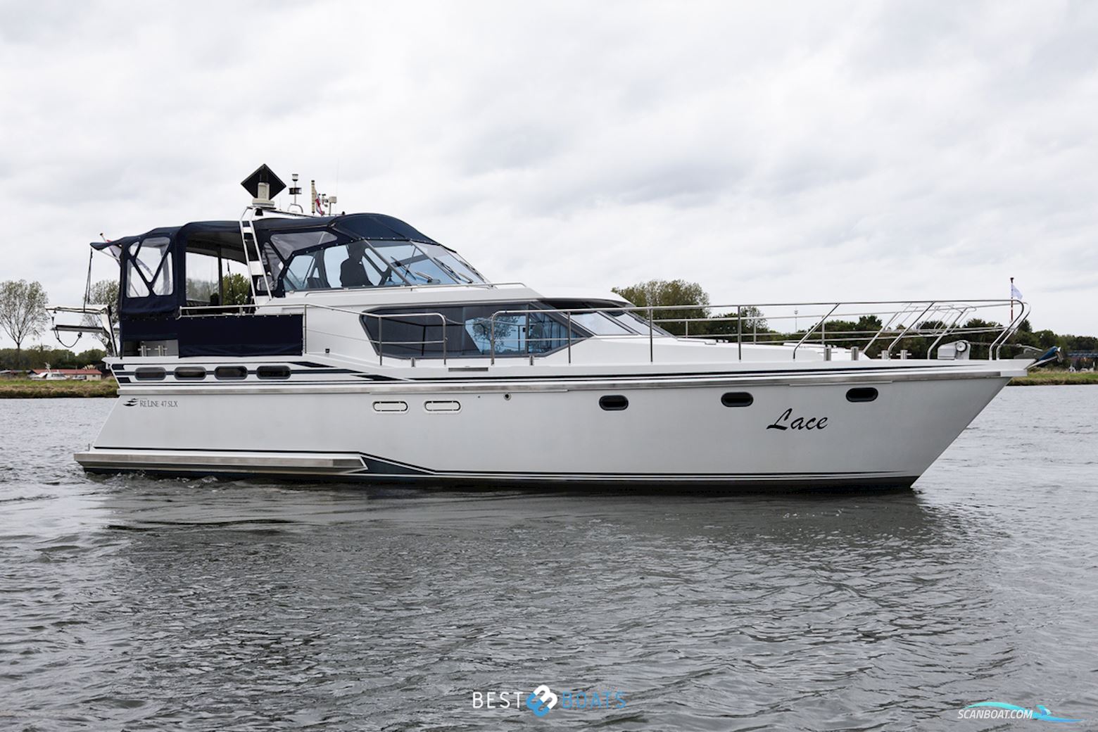 Reline 47SLX Motorboot 2004, mit Samenwerking tussen Vetus, gespecialiseerd in maritieme installaties, en Deutz, een Duitse fabrikant van hoogwaardige dieselmotoren, bekend om betrou motor, Niederlande