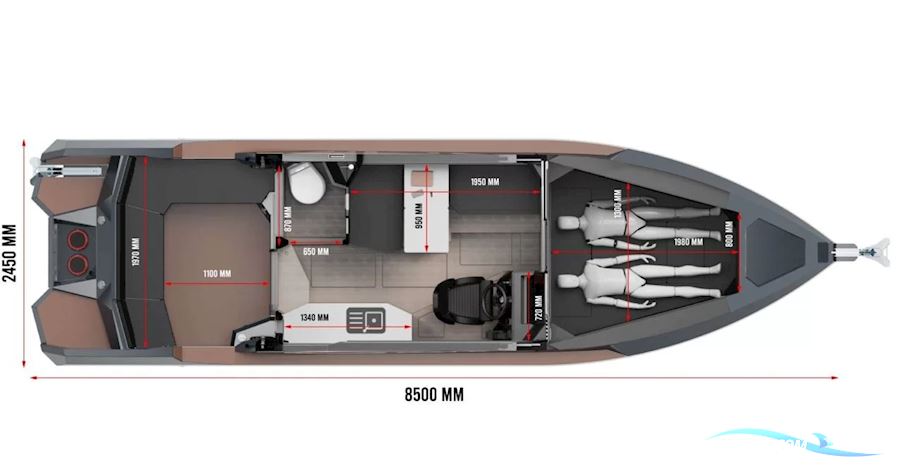 Reval Grade G8 Aluminium Cabin Boat