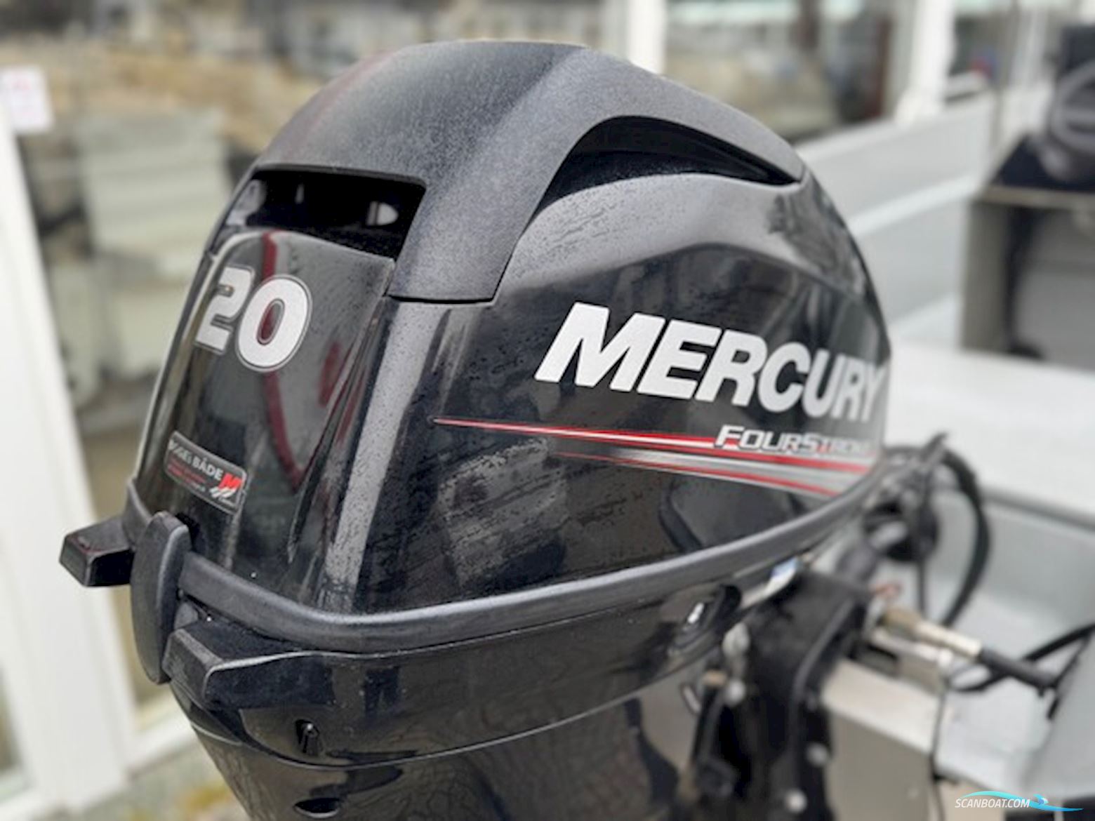 Ryds 438 BF Big Fish Med F20 Mercury Elpt 4 Takt og 500 kg Brenderup Bådtrailer