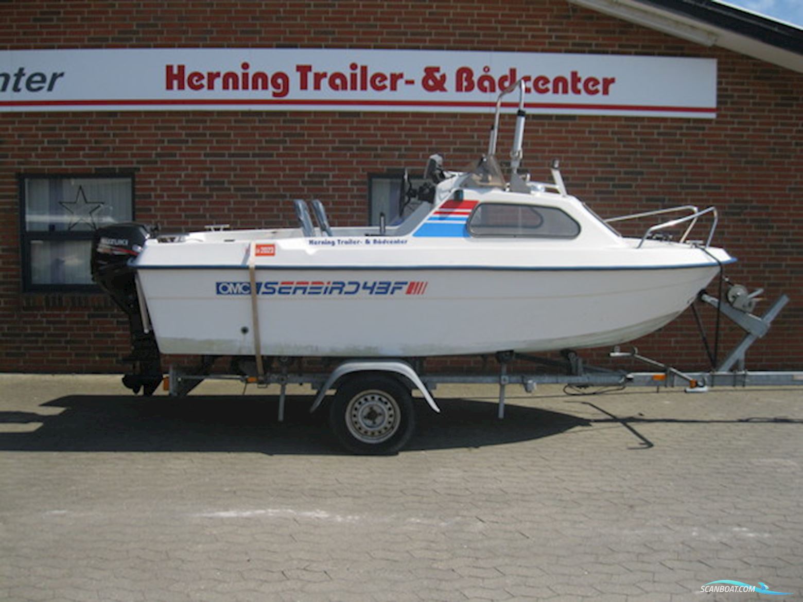 Ryds/Seabird 435 m/Suzuki DF30 hk Efi 4-Takt og Brenderup Trailer Motorboot 2001, mit Suzuki motor, Dänemark