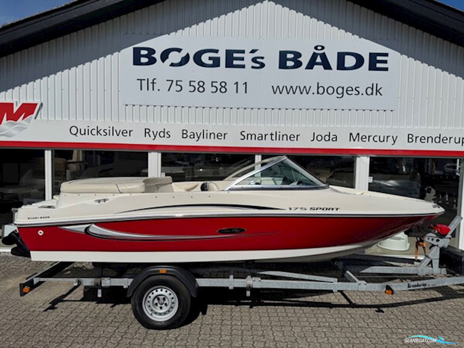 Searay 175 Sport Med 135 hk Mercruiser i/o 3,0L 4 Takt og Brenderup Trailer - Anvisningssalg - Solgt Motorboot 2010, mit Mercruiser motor, Dänemark