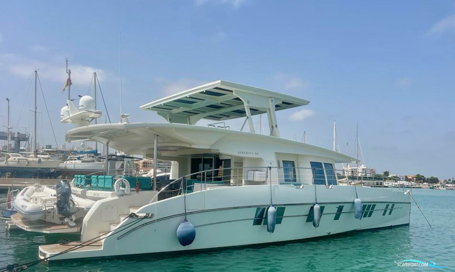 Serenity Yachts Serenity 64 Hybrid Solar Electric Powercat Motorboot 2018, mit 2 Moteurs Elctriques HM56W 20KW + 2 Nanni Diesel 200CV motor, Spanien
