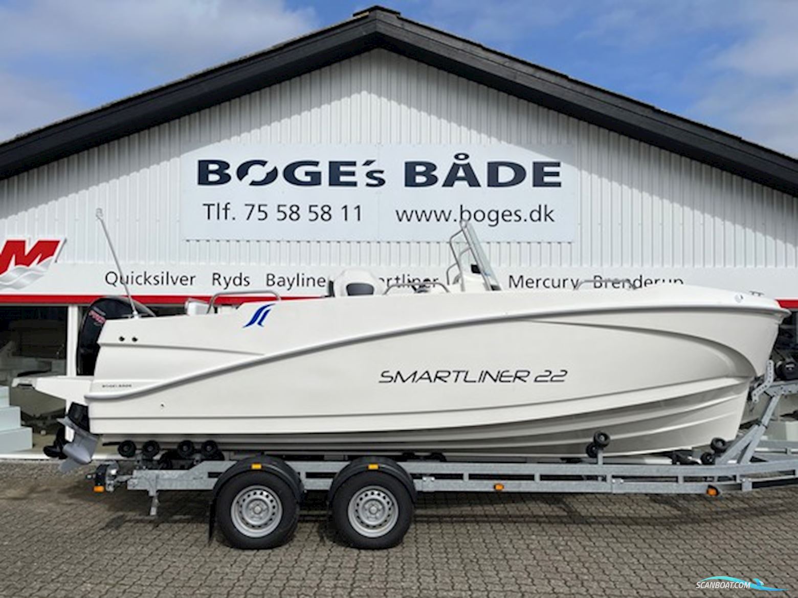 Smartliner CC Center Console 22 med Mercury F150 EXLPT-EFI ProXS  inkl. udstyr - velsejlende styrepultsbåd Motorboot 2025, Dänemark
