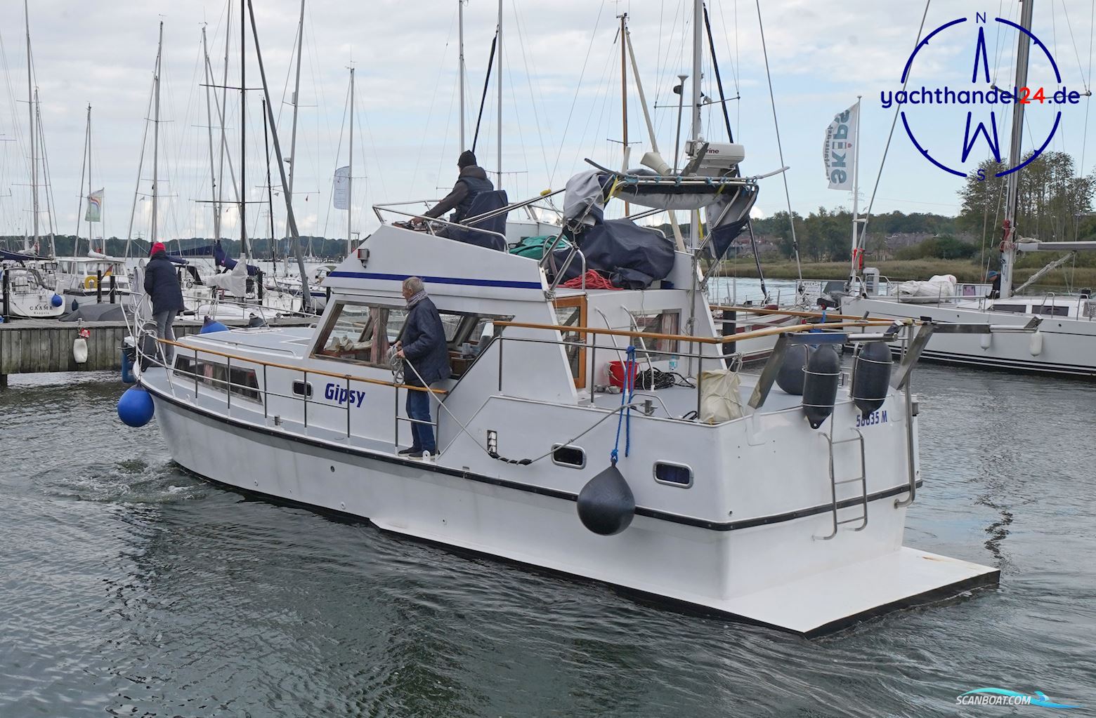 Stahl Trawler Motorboot 1991, mit Vetus Deutz motor, Deutschland