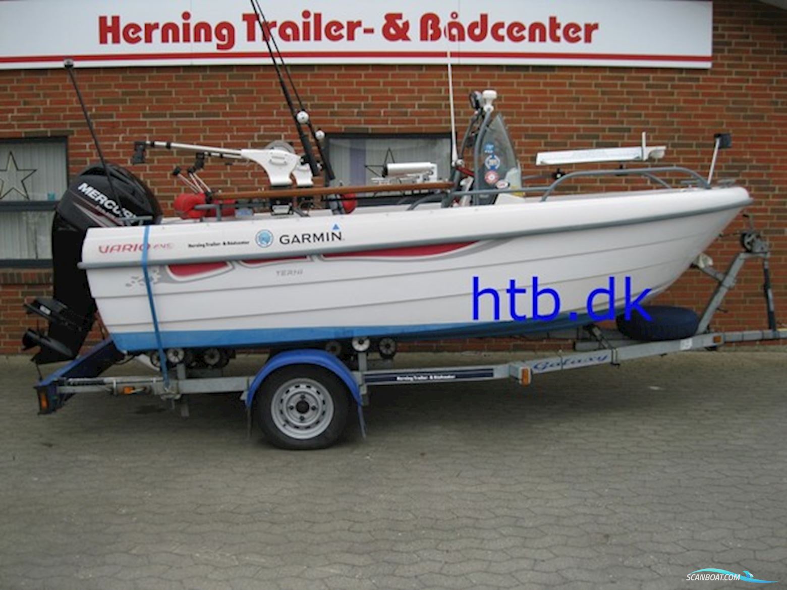 Terhi Vario F45 m/Mercury F60 hk Efi 4-Takt og Galaxy Trailer Motorboot 2004, mit Mercury motor, Dänemark