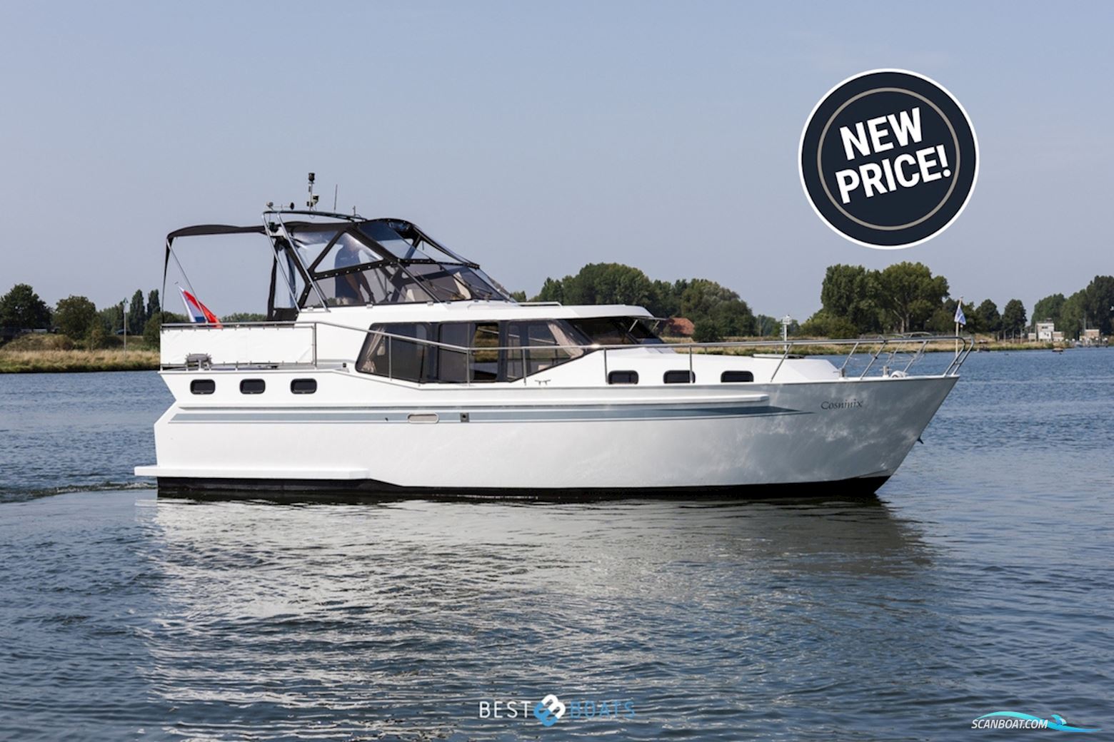 Vacance 10.50 AK Motorboot 1995, mit De Nanni N4.80 is een betrouwbare 4-cilinder dieselmotor, speciaal ontworpen voor jachten en zeilboten, bekend om zijn zuinigheid en robuuste bouw. motor, Niederlande