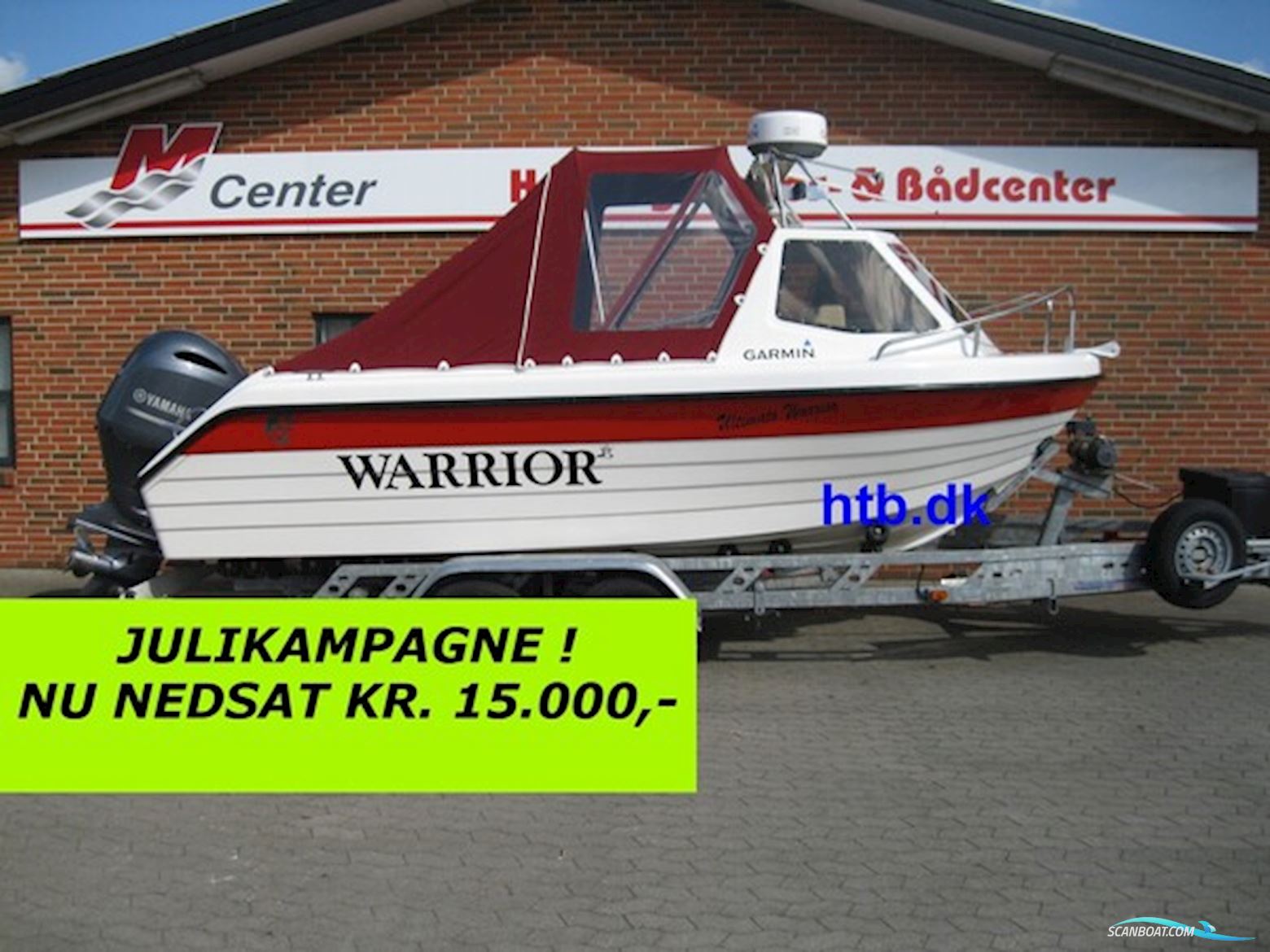 Warrior 175 m/Yamaha F150 hk 4-takt og Indespension 2600 kg boggitrailer - NU NEDSAT KR. 15.000,- ! Motorboot 2000, mit Yamaha motor, Dänemark
