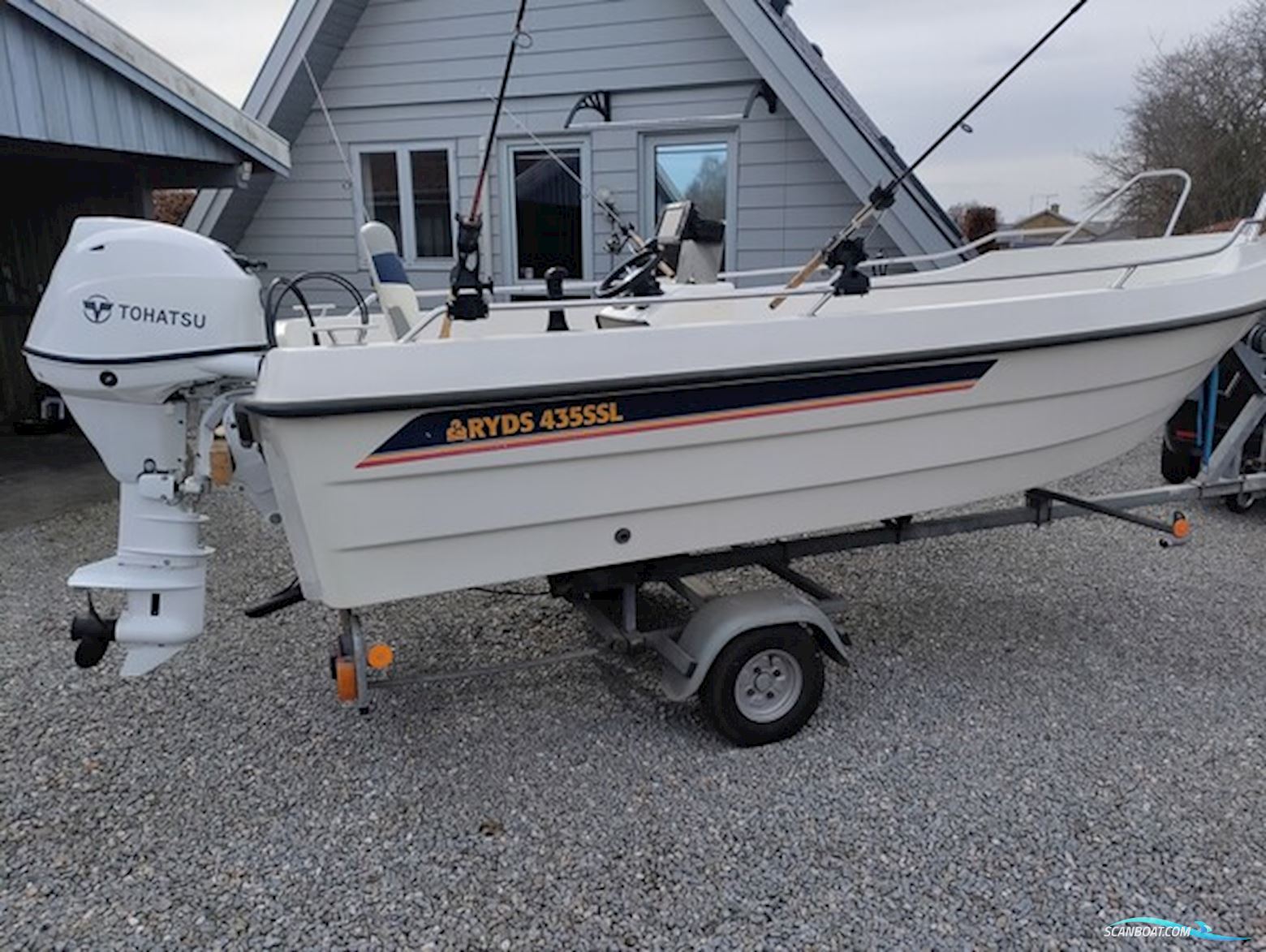 🚤 Ryds 435 SSL med 30 HK Tohatsu (2022) + trailer – Klar til vandet Pris: 79.000 kr.