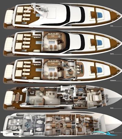 A.R.C. Yachts Arc 42 MY Trideck Motorboten 2025, met Man motor, Turkey