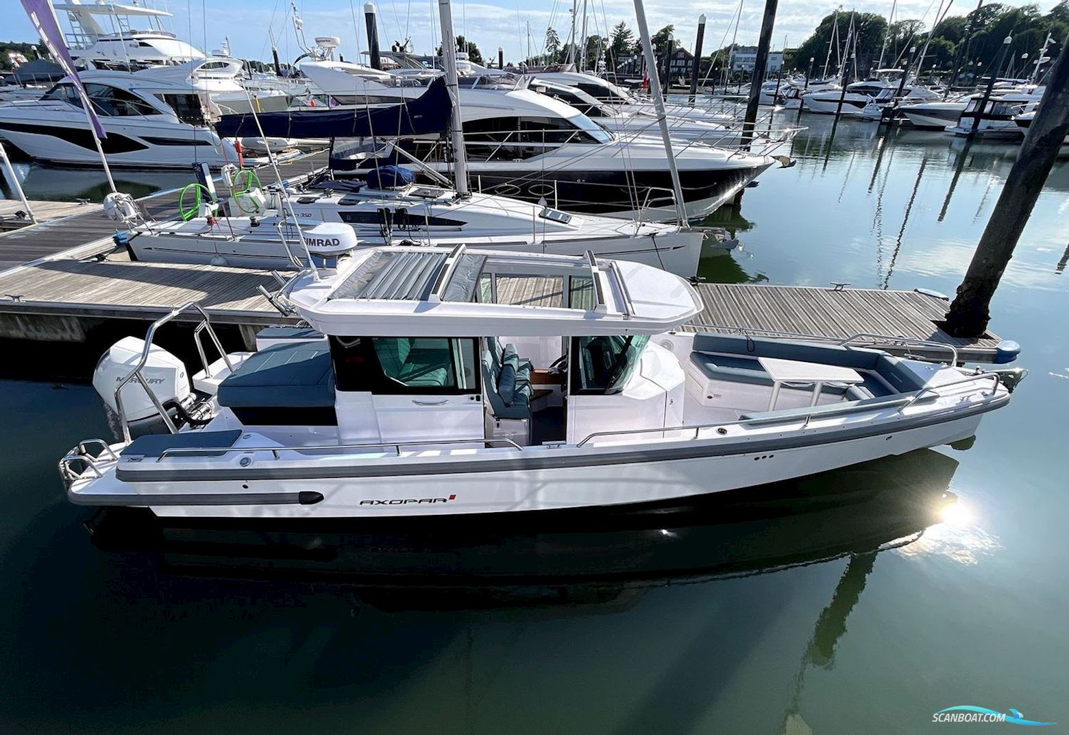 Axopar 28 Cabin Motorboten 2014, met Mercury Verado motor, Denemarken