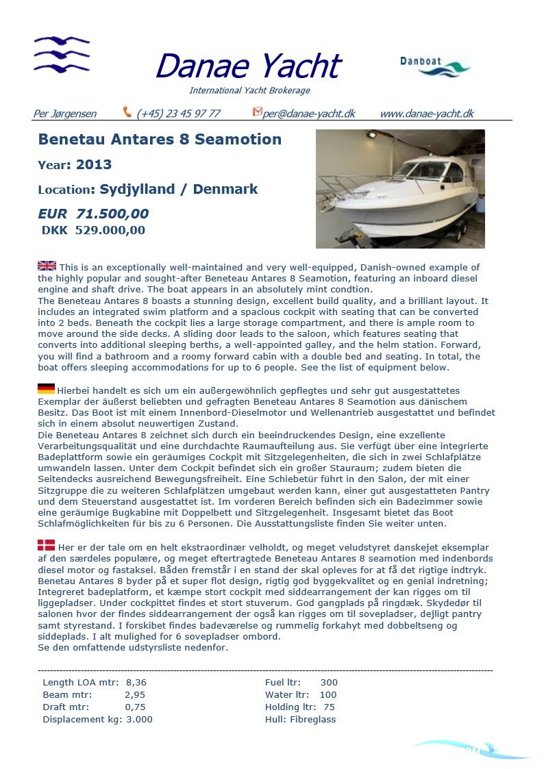 Beneteau Antares 8 Seamotion