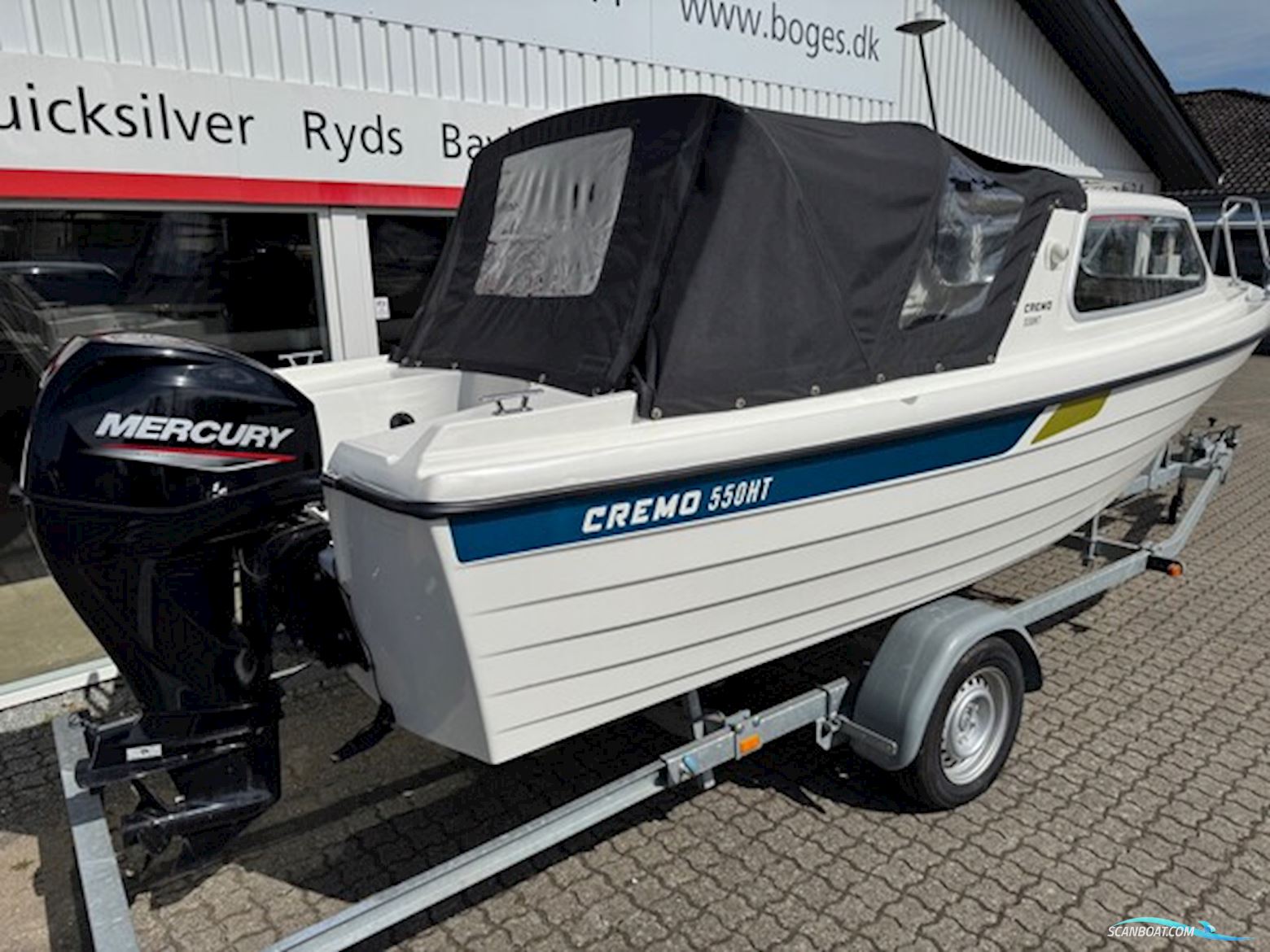 Cremo 550 HT Med F40 Mercury-Efi 4 Takt og 1300 kg Scandic Bådtrailer