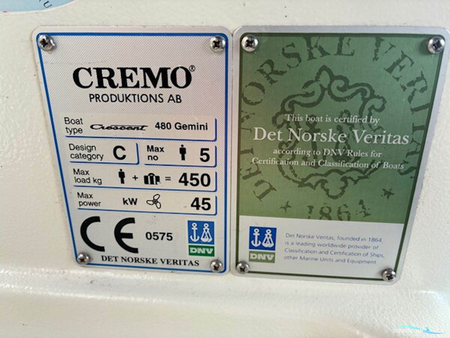 Crescent Gemini m/Yamaha F50 hk og Brenderup trailer