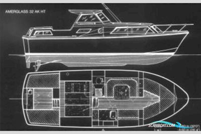 De Amer Amerglass 32 AK II Motorboten 1972, met Perkins-Sabre motor, Duitsland