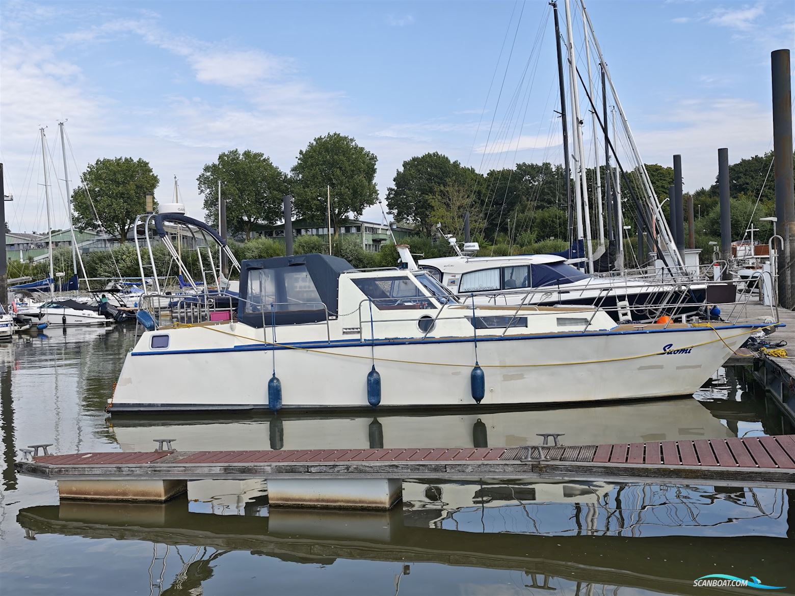 Eigenbau Reinke Tourina 10m Motorboten 1983, met Mercedes OM 616 motor, Duitsland