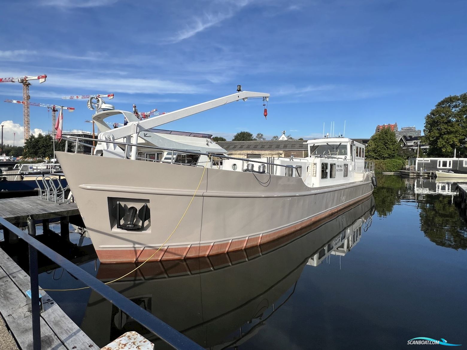 Ex kabellegschip RWS Motorboten 1953, met Mercedes motor, The Netherlands
