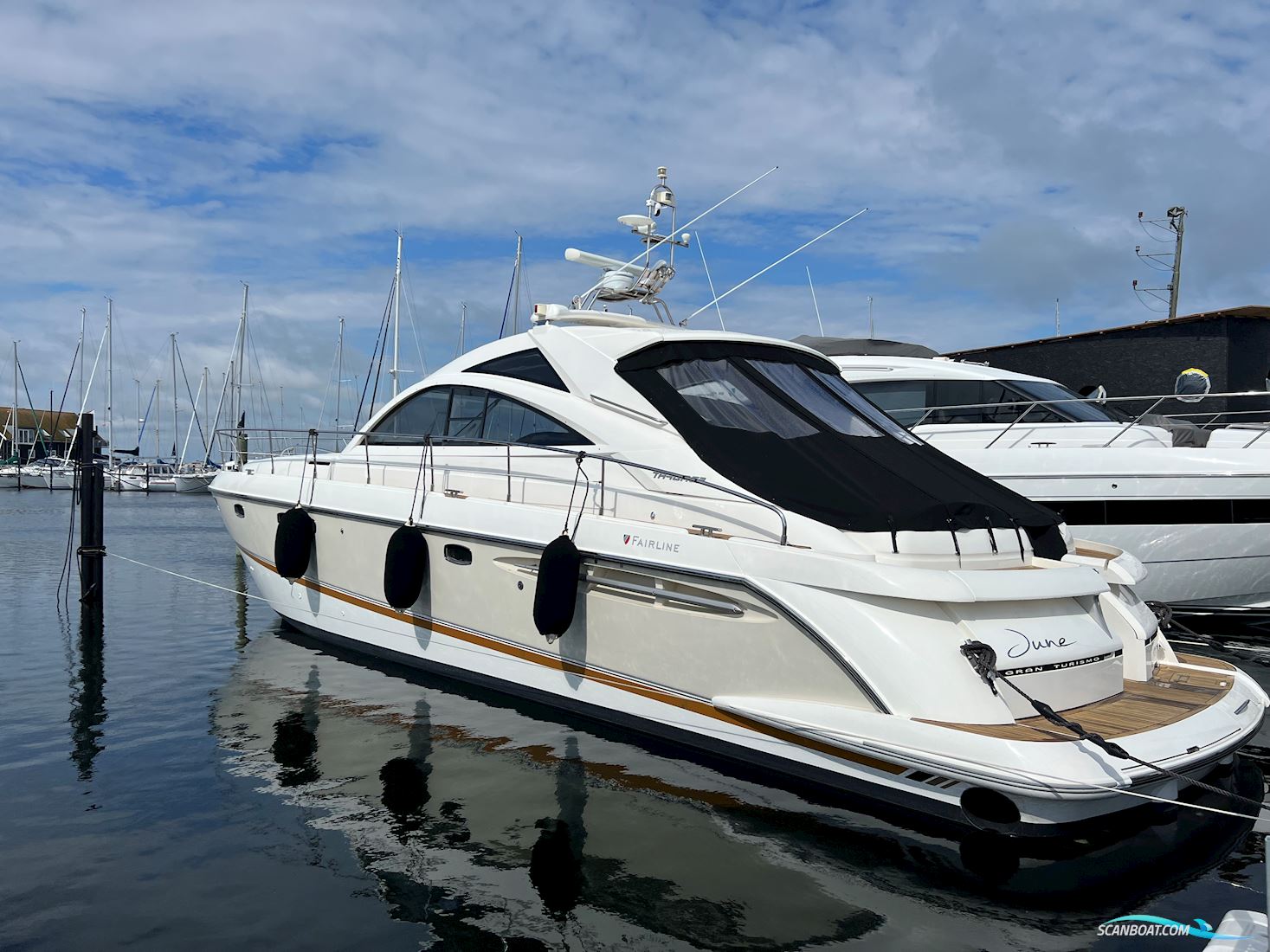 Fairline 52 Targa Motorboten 2008, met Volvo Penta D12-800 motor, Denemarken