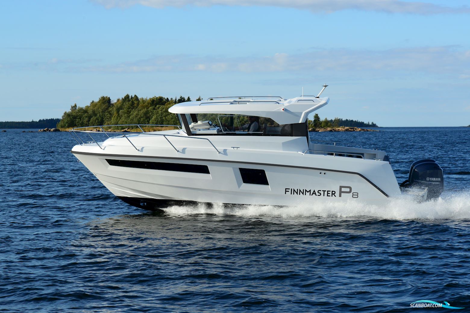 Finnmaster P8 Motorboten 2022, met Yamaha F200Xca motor, Denemarken