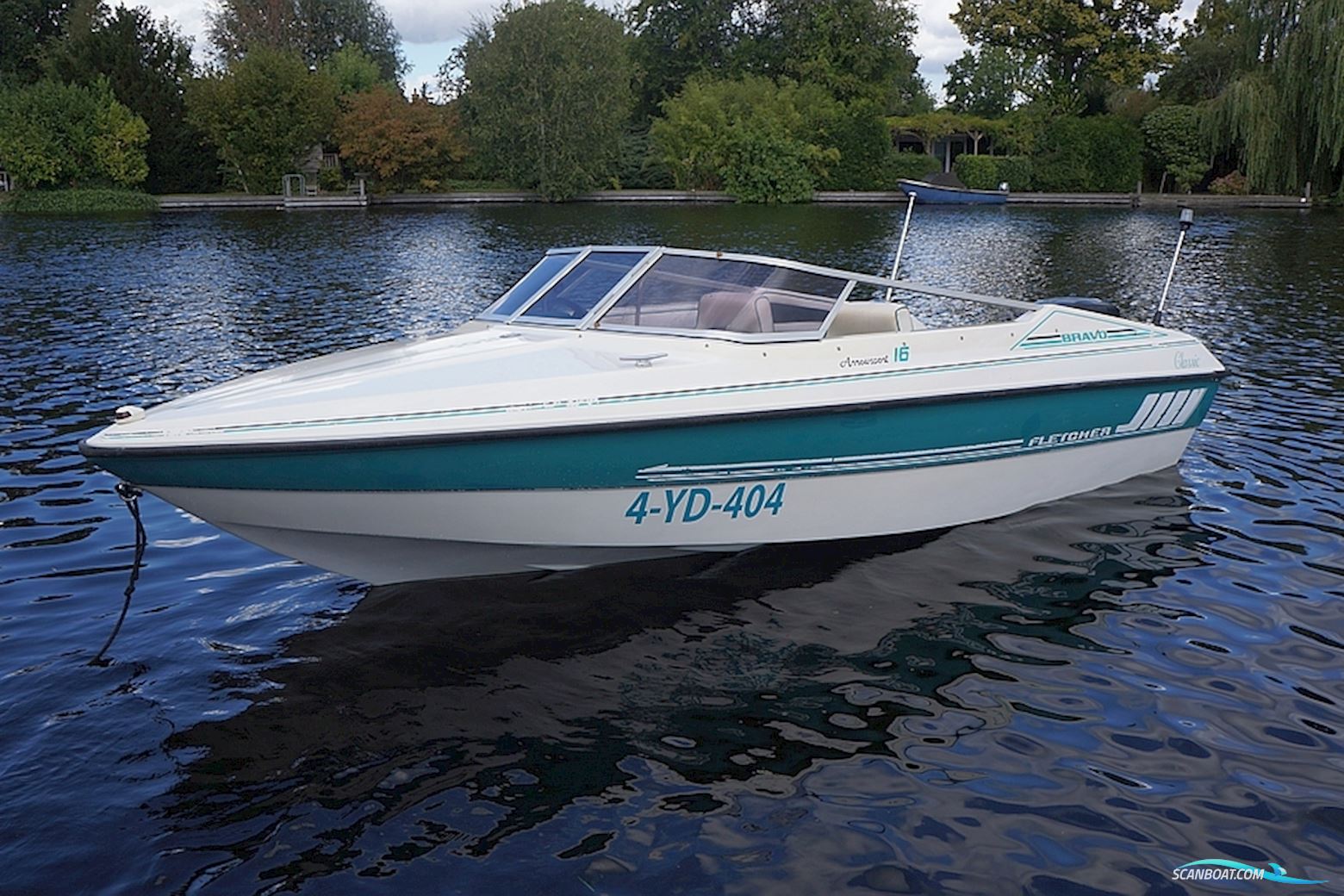 Fletcher Bravo 16 Arrowsport Motorboten 1993, met Evinrude motor, The Netherlands