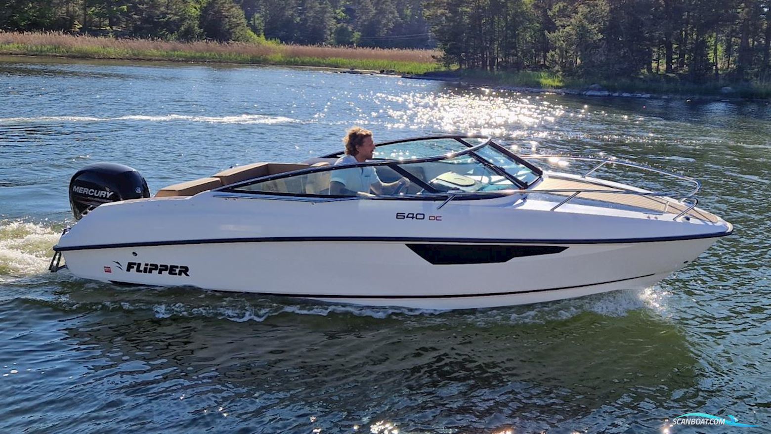 Flipper 640 DC Motorboten 2016, met  Mercury motor, Sweden