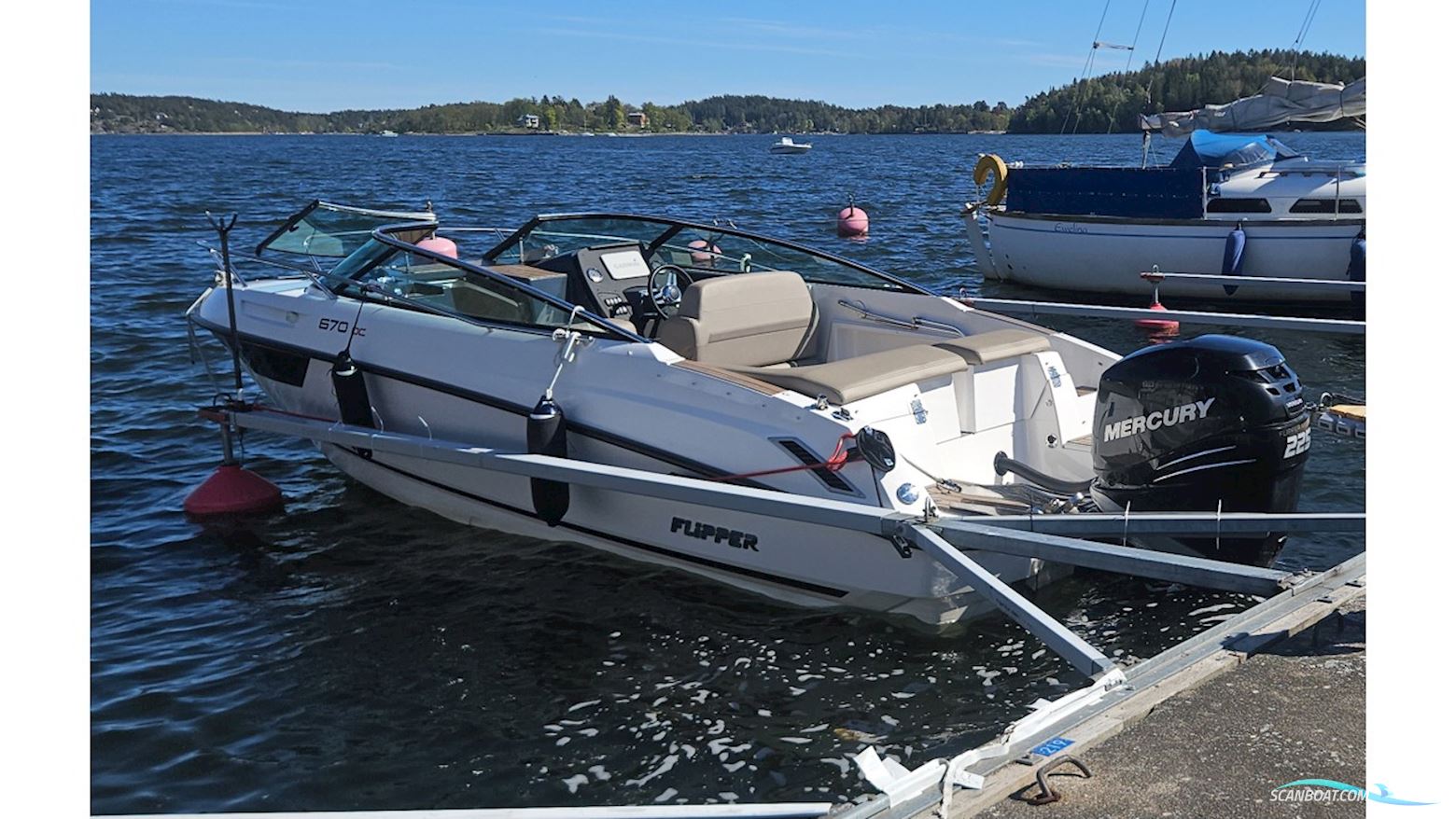 Flipper 670 DC Motorboten 2019, met Mercury motor, Sweden