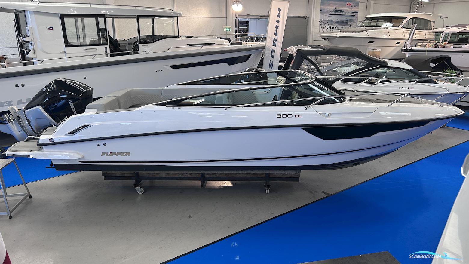 Flipper 800 DC Motorboten 2022, met Mercury 300 hk Verado xl am ds motor, Denemarken