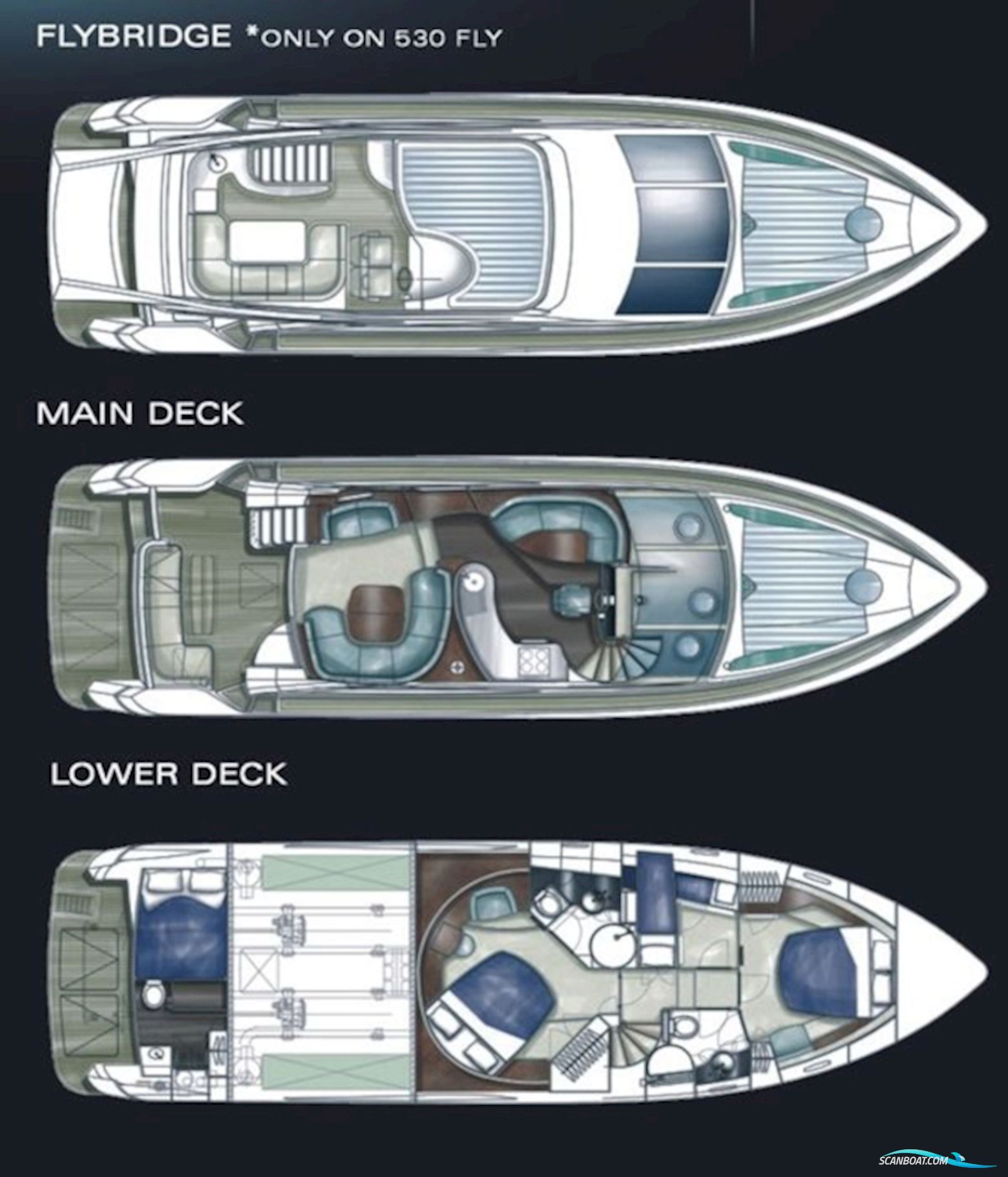 Galeon 530 Fly Volvo Penta D12-715 Evc
