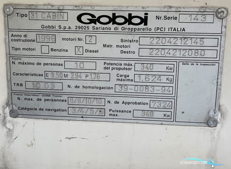 Gobbi 31 Cabin