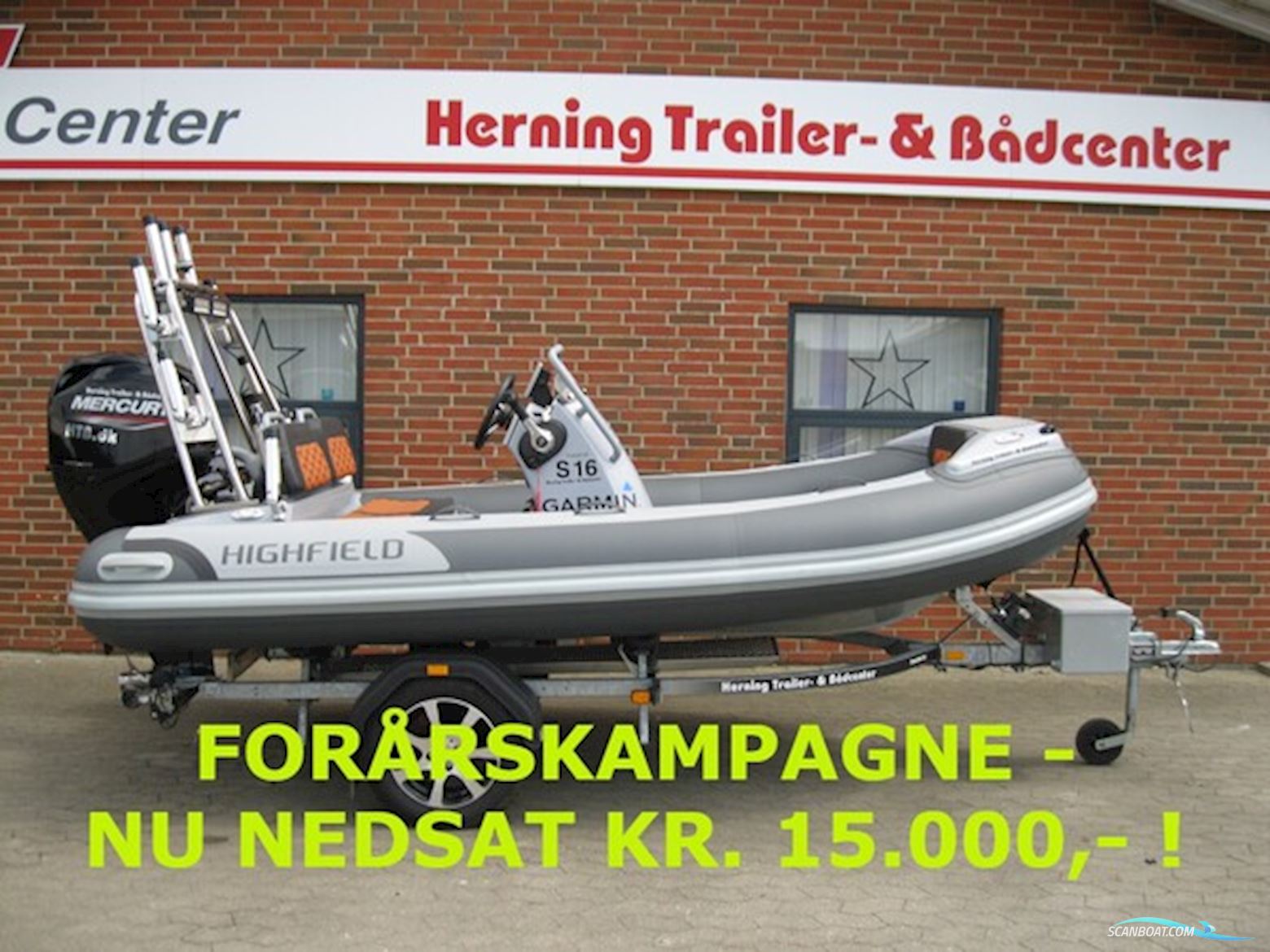 Highfield CL380DL m/Mercury F60 hk EFI 4-takt og Brenderup trailer - NU NEDSAT KR. 15.000,- ! Motorboten 2025, met Mercury motor, Denemarken