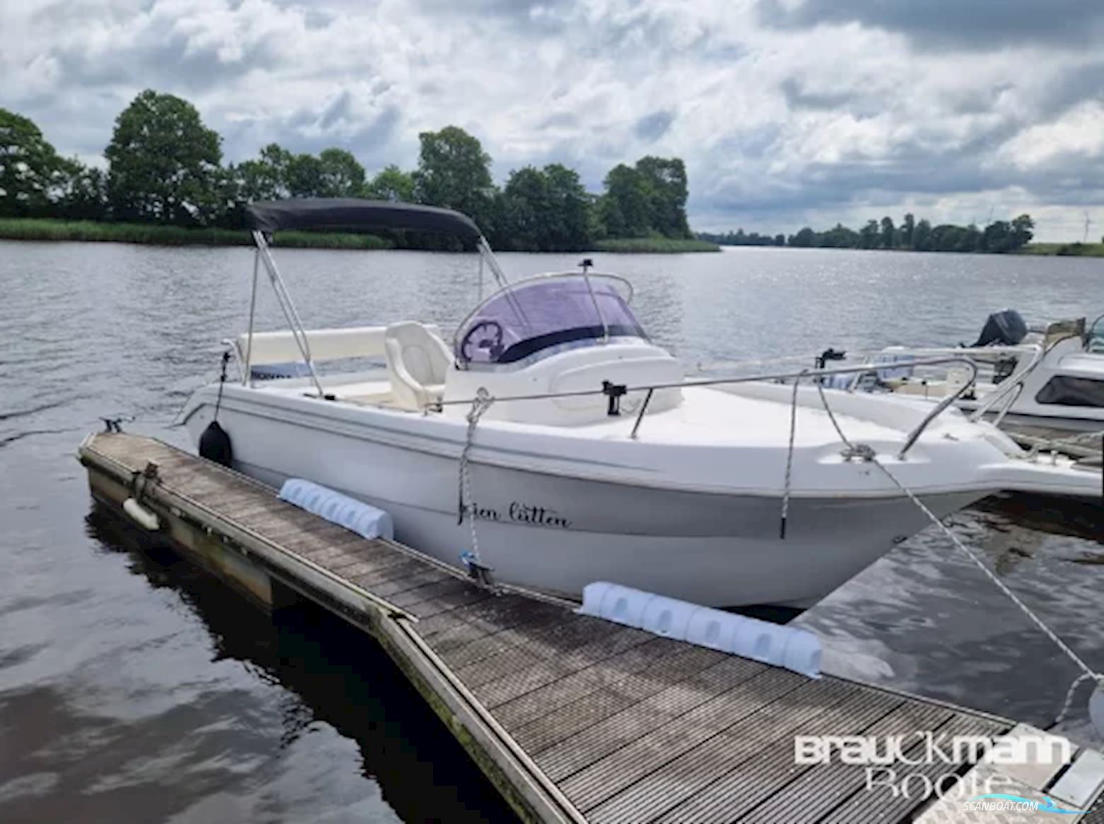 Janmor Sundeck 650 Motorboten 2015, met Honda motor, Duitsland