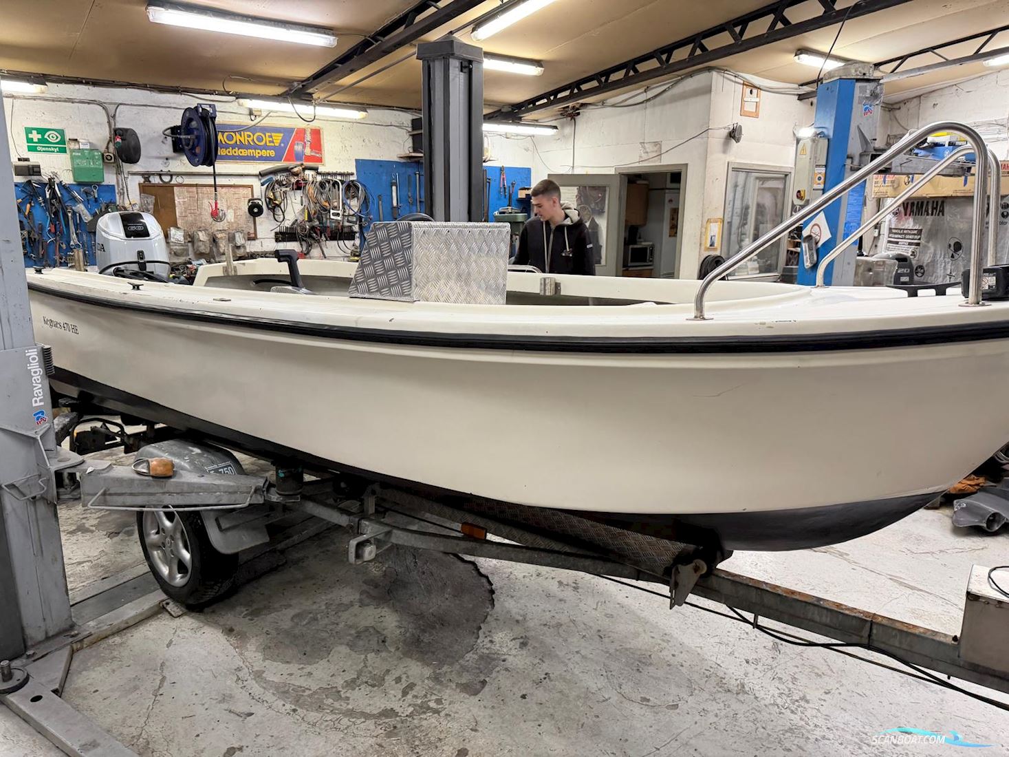 Kegnæs 470 HE Motorboten 2000, met Honda BF60A motor, Denemarken