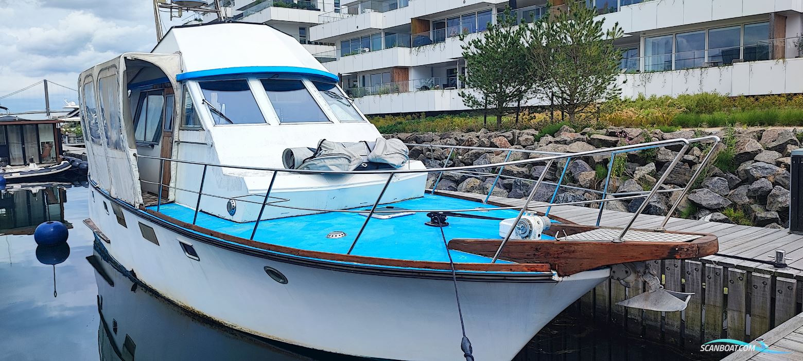 Klassisk tysk motor yacht Motorboten 1976, met Cummins  motor, Denemarken