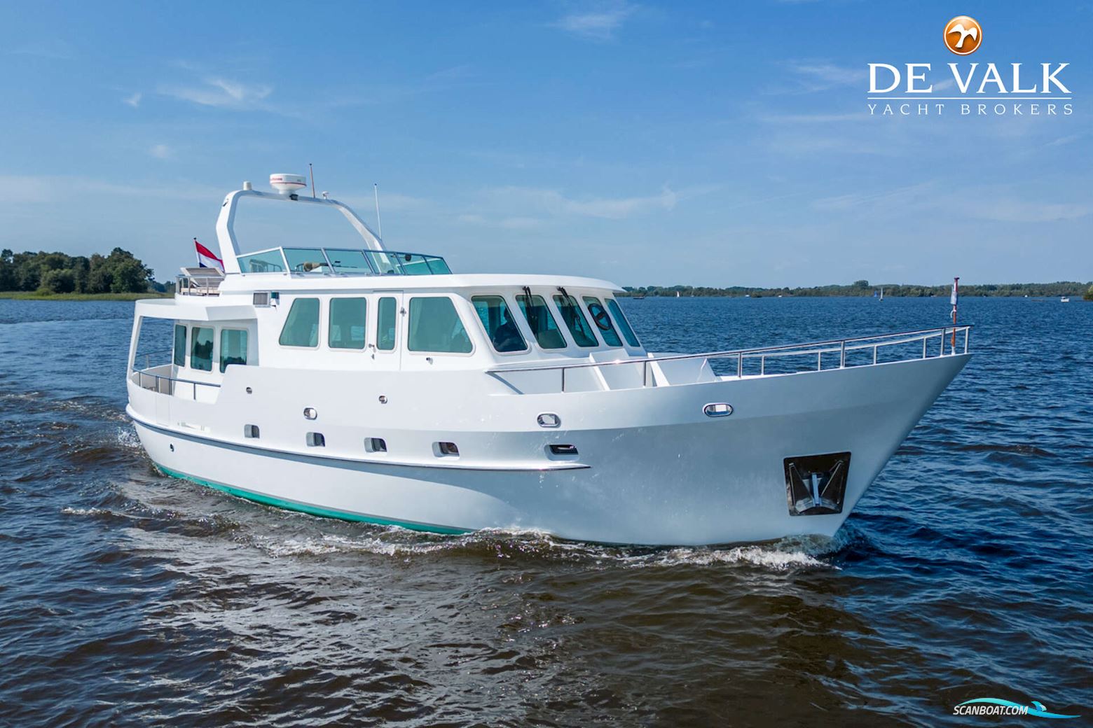 Kompier Canoe Stern 1650 Trawler Motorboten 1993, met John Deere motor, The Netherlands