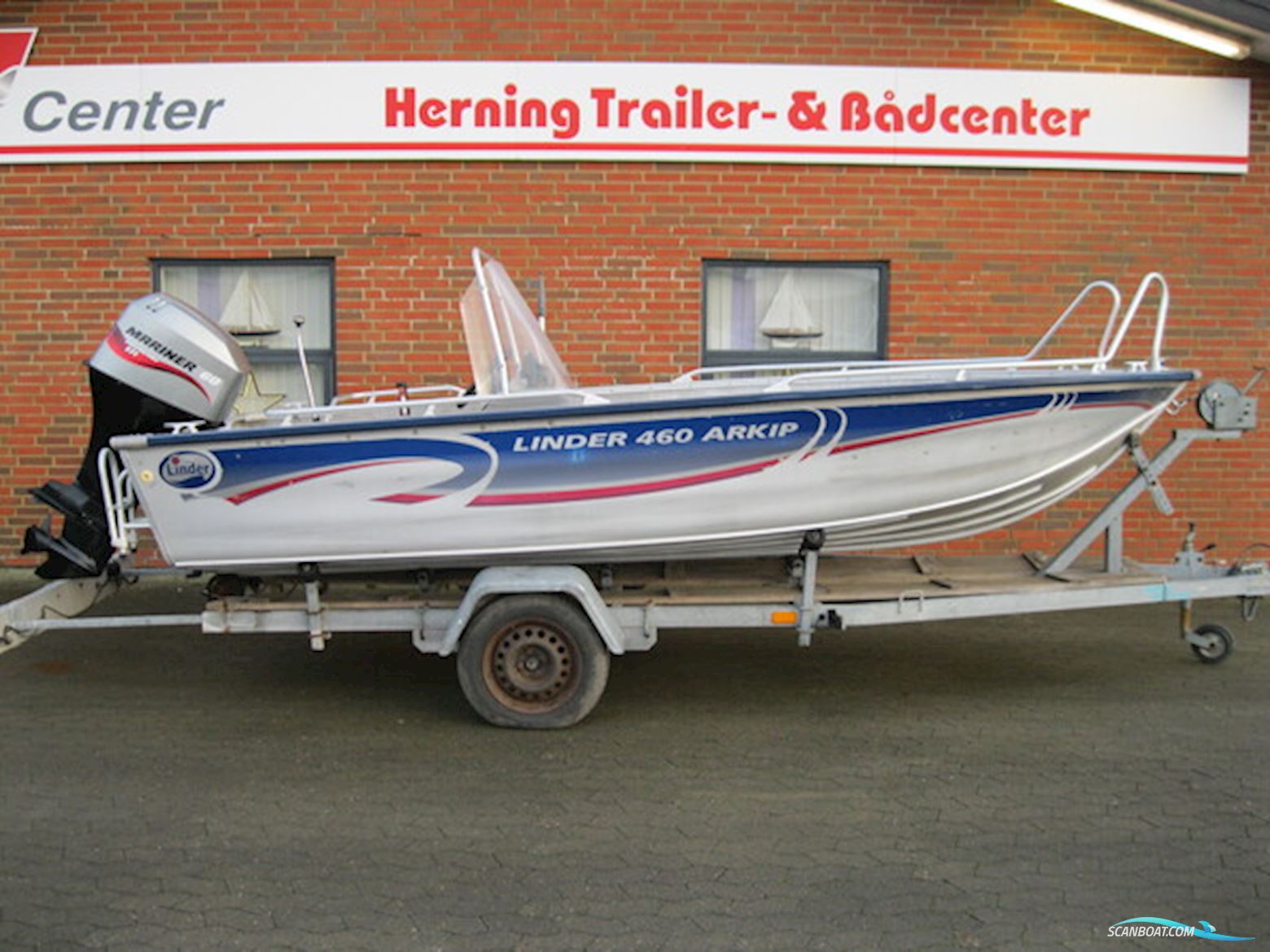 Linder Arkip 460 m/Mariner F60 hk Efi 4-Takt - NU Nedsat KR. 15.000,- ! Motorboten 2004, met Mariner motor, Denemarken