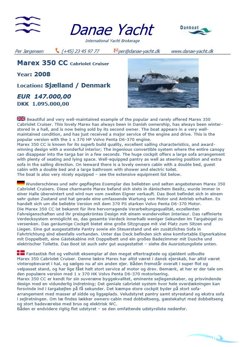 Marex 350 CC Cabriolet Cruiser