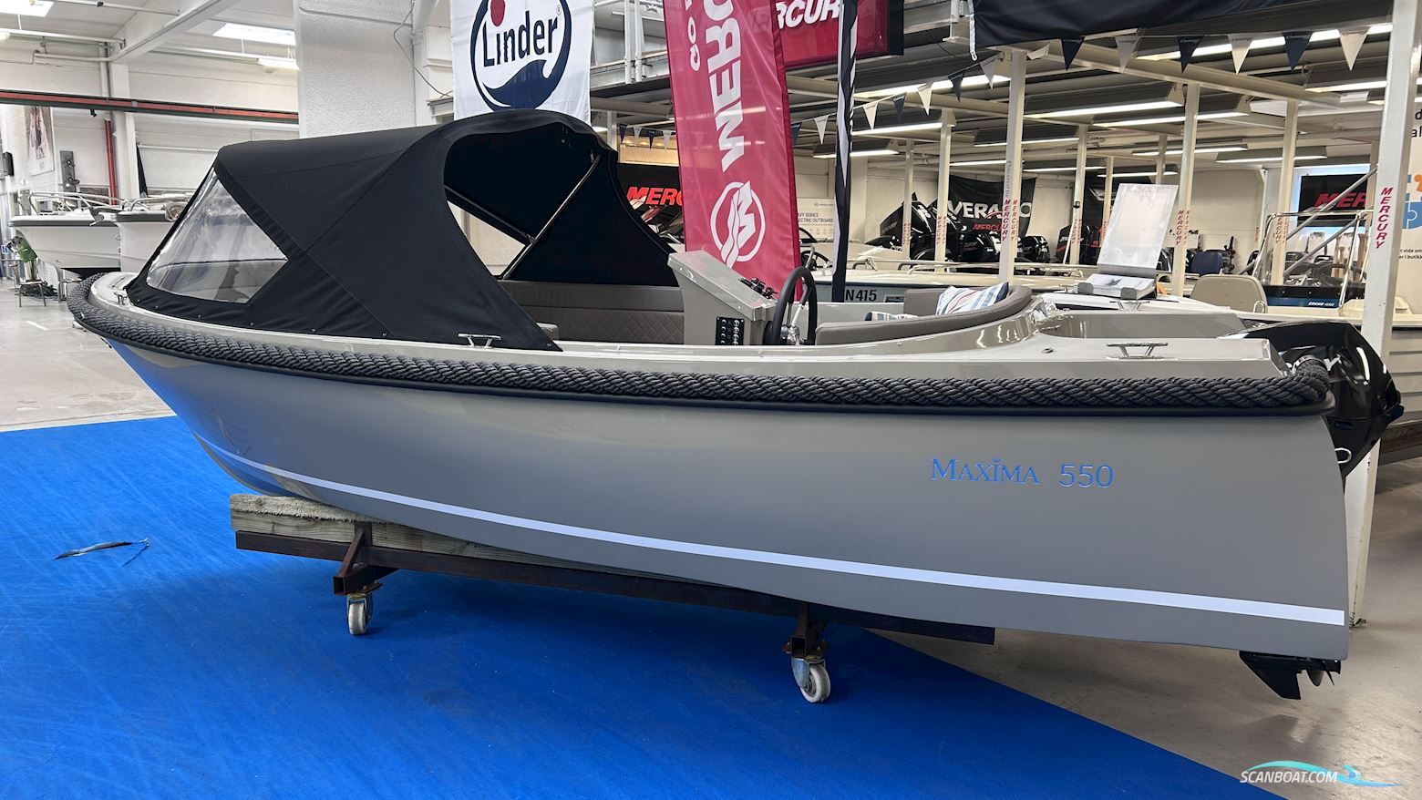 Maxima 550 Motorboten 2026, met Mercury 20 hk 4-Takt motor, Denemarken