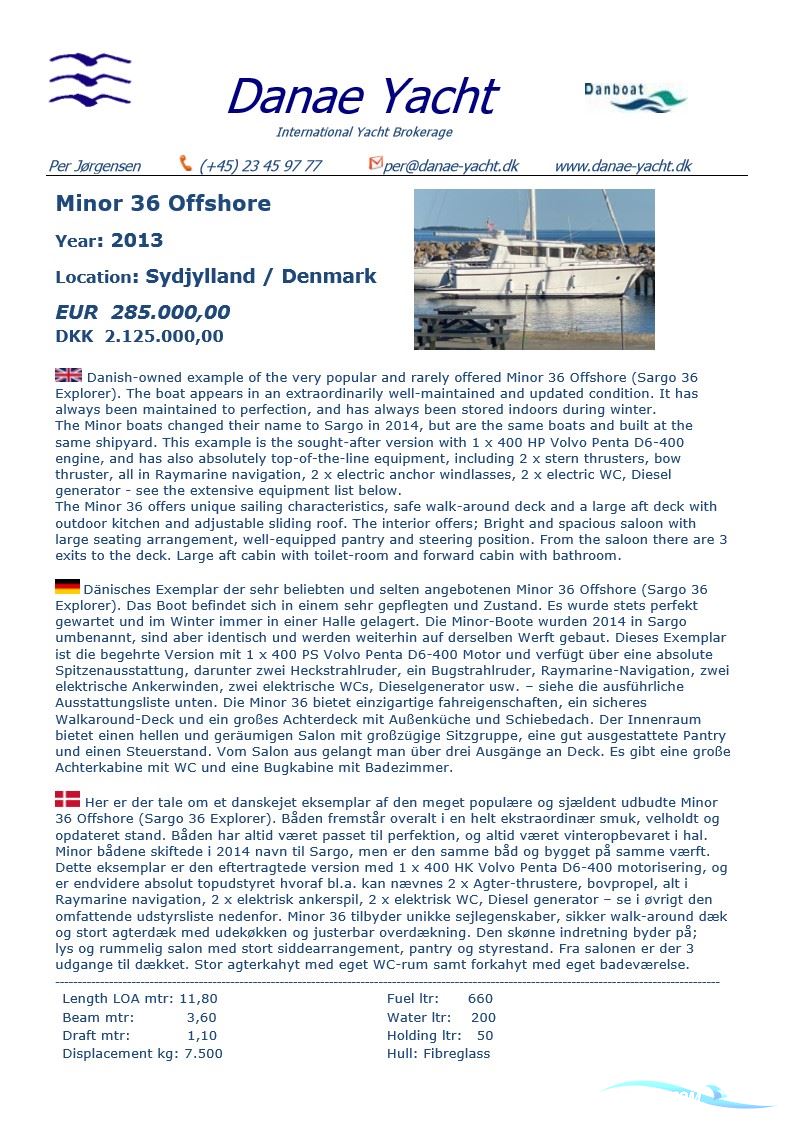 Minor 36 Offshore / Sargo 36 Explorer