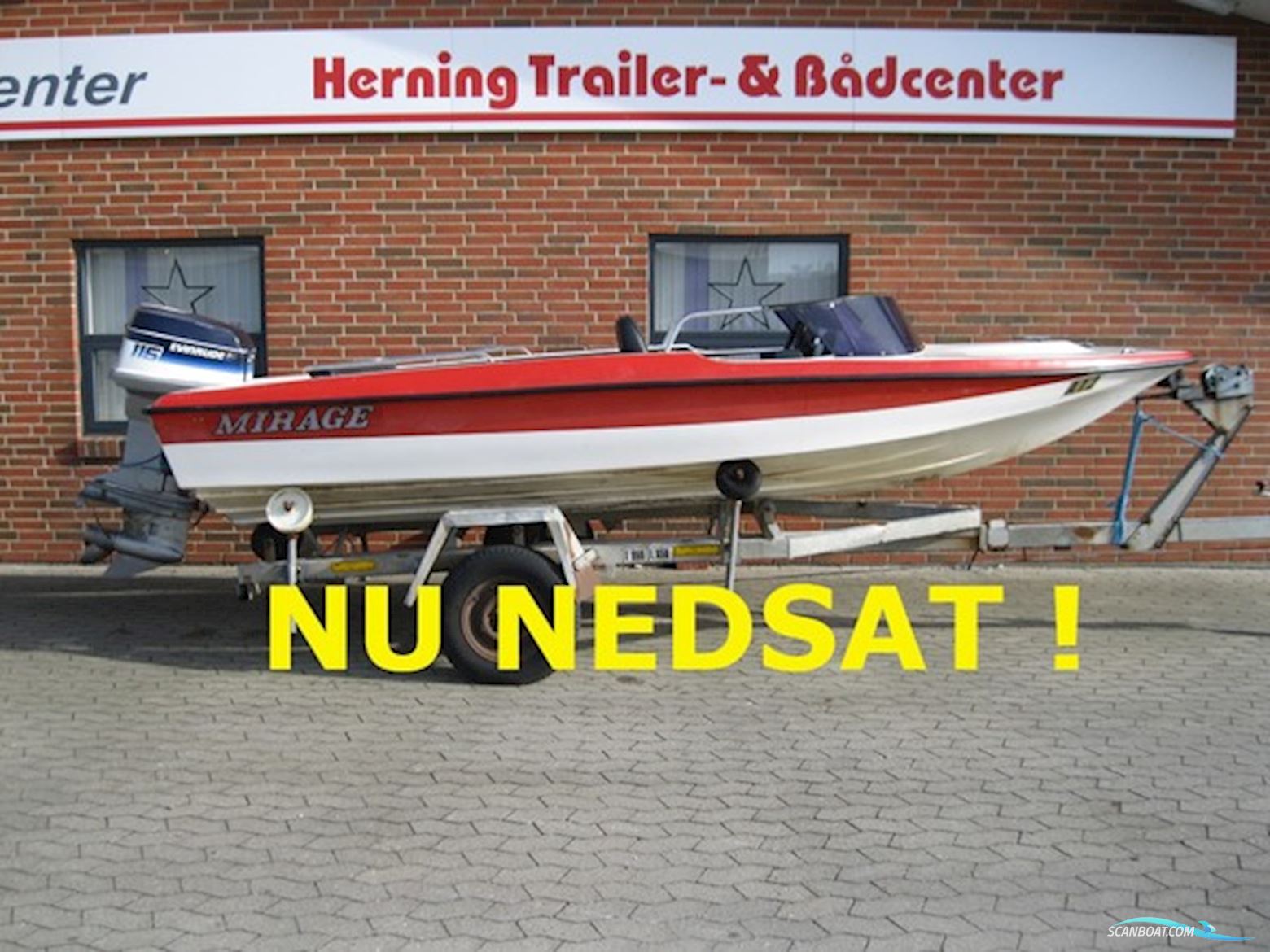 Mirage Powerboat 15,6" m/Evinrude 115 hk V4 - Nedsat ! Motorboten 2024, met Evinrude motor, Denemarken