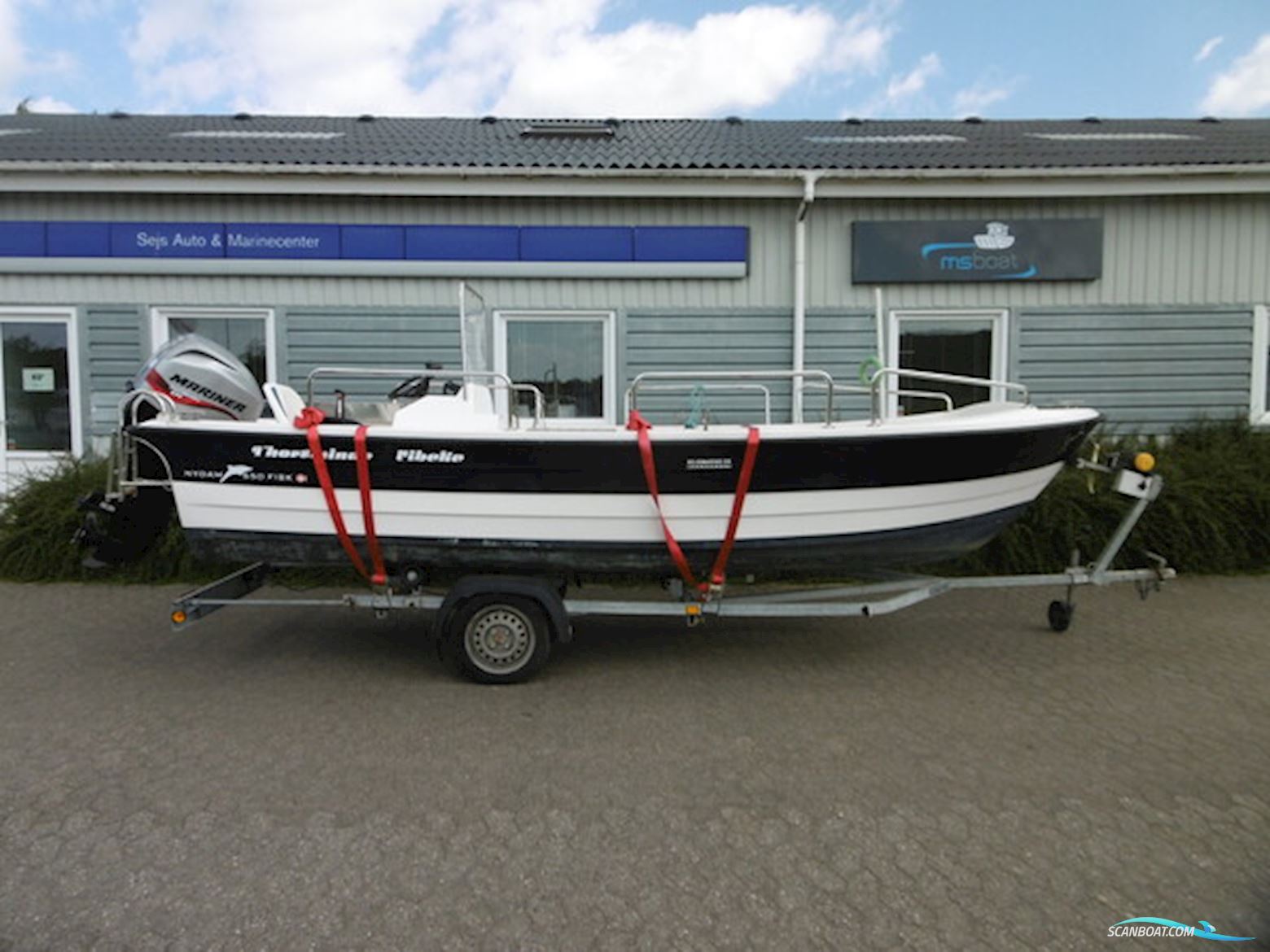 Nydam 550 Fisk Motorboten 2013, met Mariner F50ELPT EFI motor, Denemarken