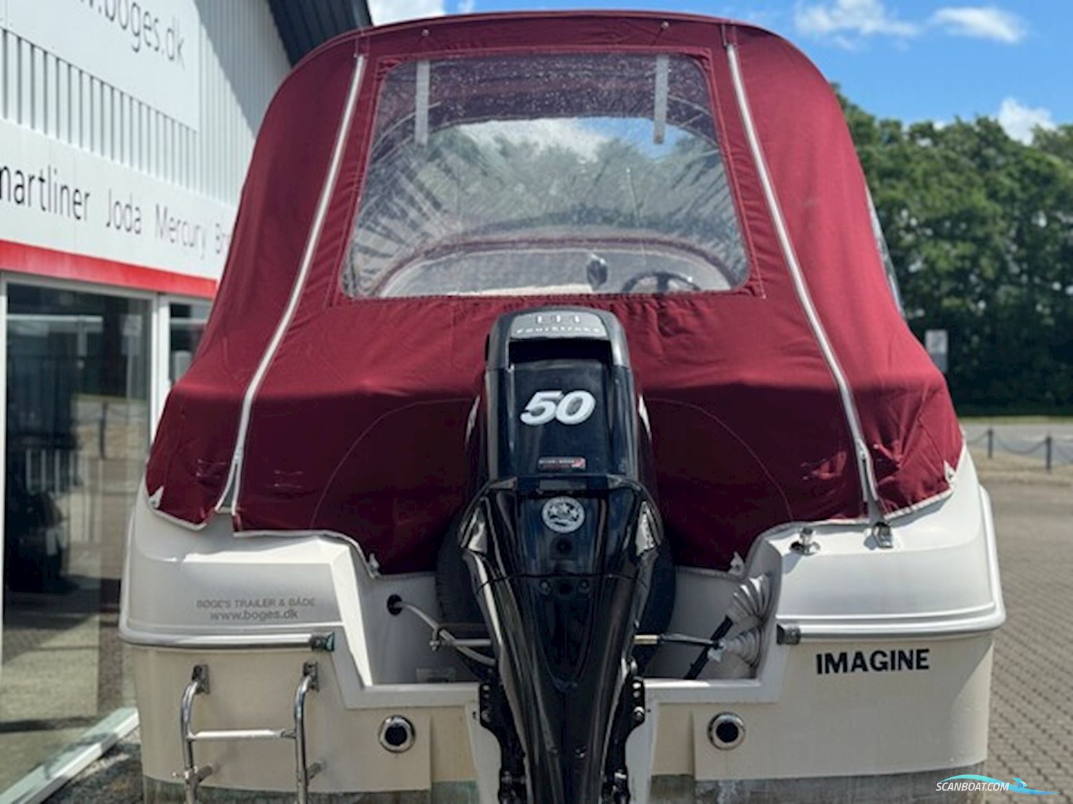 Ørnvik 470 Cruiser med 50 hk Mercury-EFI og 1000 kg Brenderup bådtrailer med el-spil