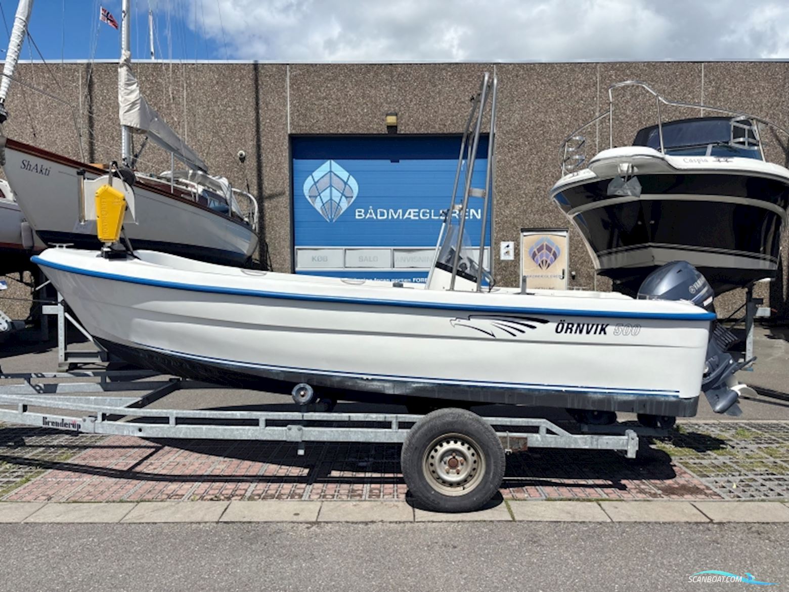 Ørnvik 500 Fish (Quicksilver 500 Fish) Styrepultsbåd Motorboten 2004, met Yamaha motor, Denemarken