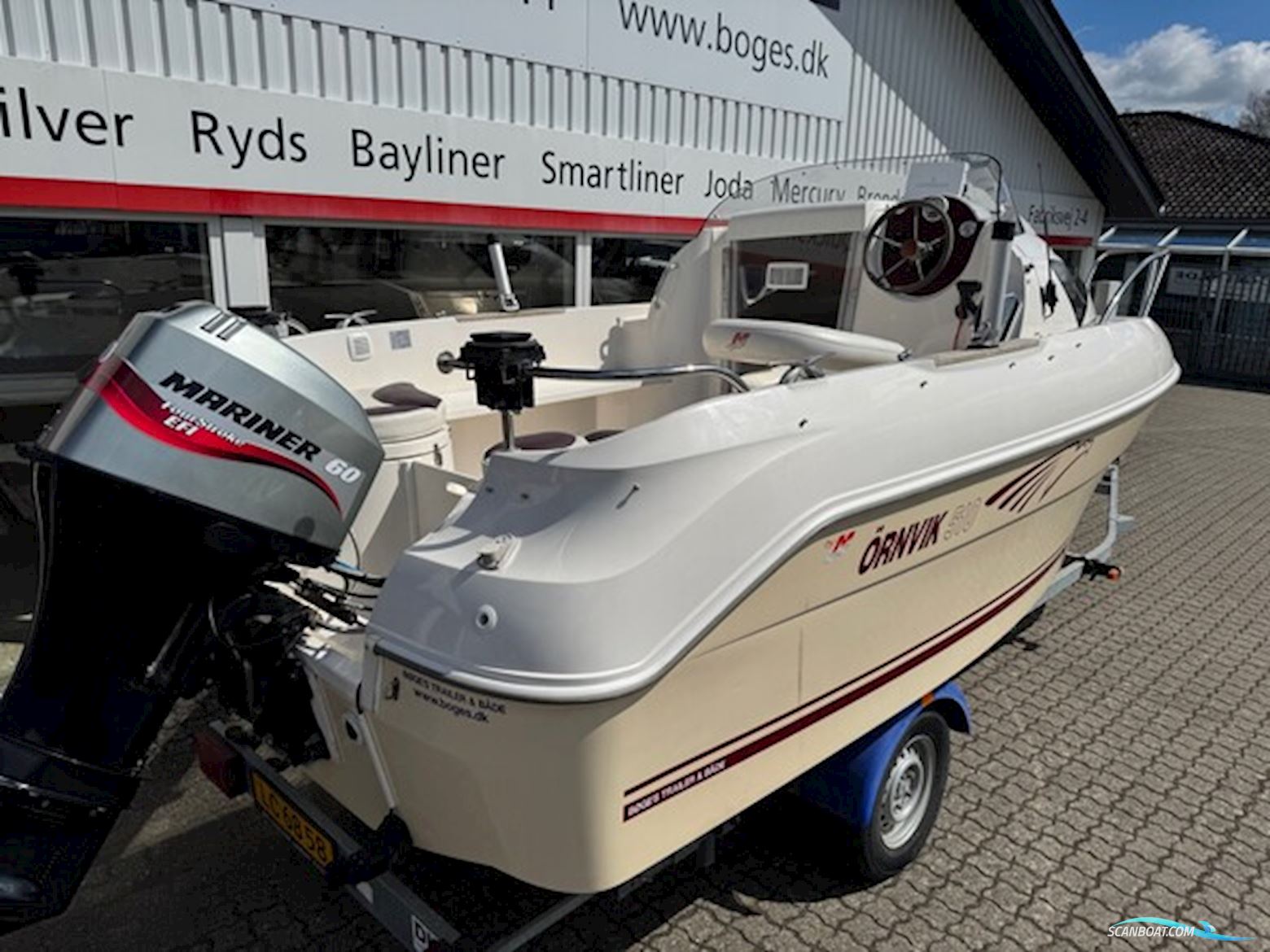 Ørnvik 510 Cruiser Med F60 Mariner-Efi og Nysynet Brenderup 1000 kg Trailer