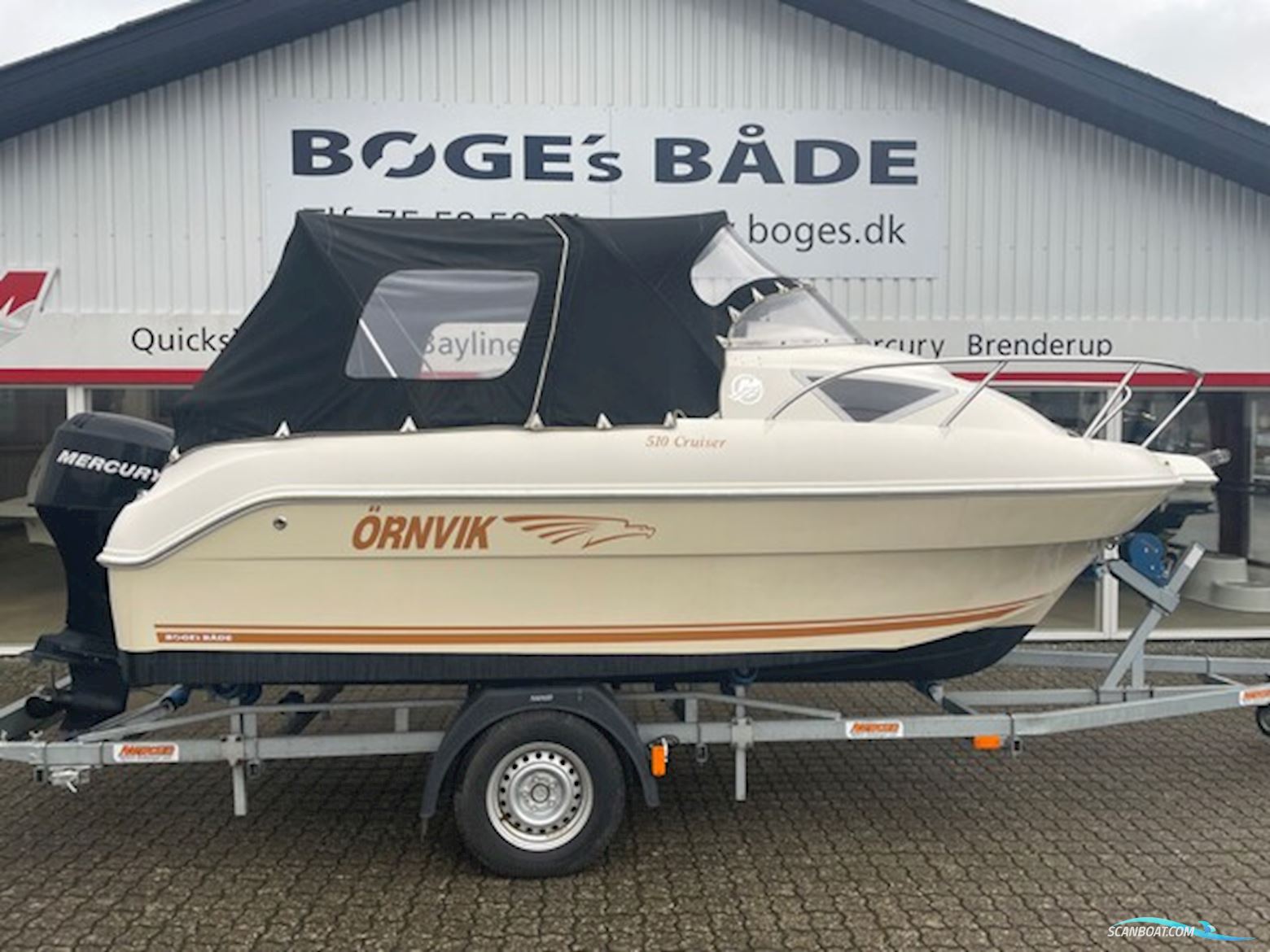 Ørnvik 510 Cruiser Med F60 Mercury-Efi og 1350 kg Neptun Fra 10.09.2021 - Anvisningssalg Motorboten 2008, met Mercury motor, Denemarken