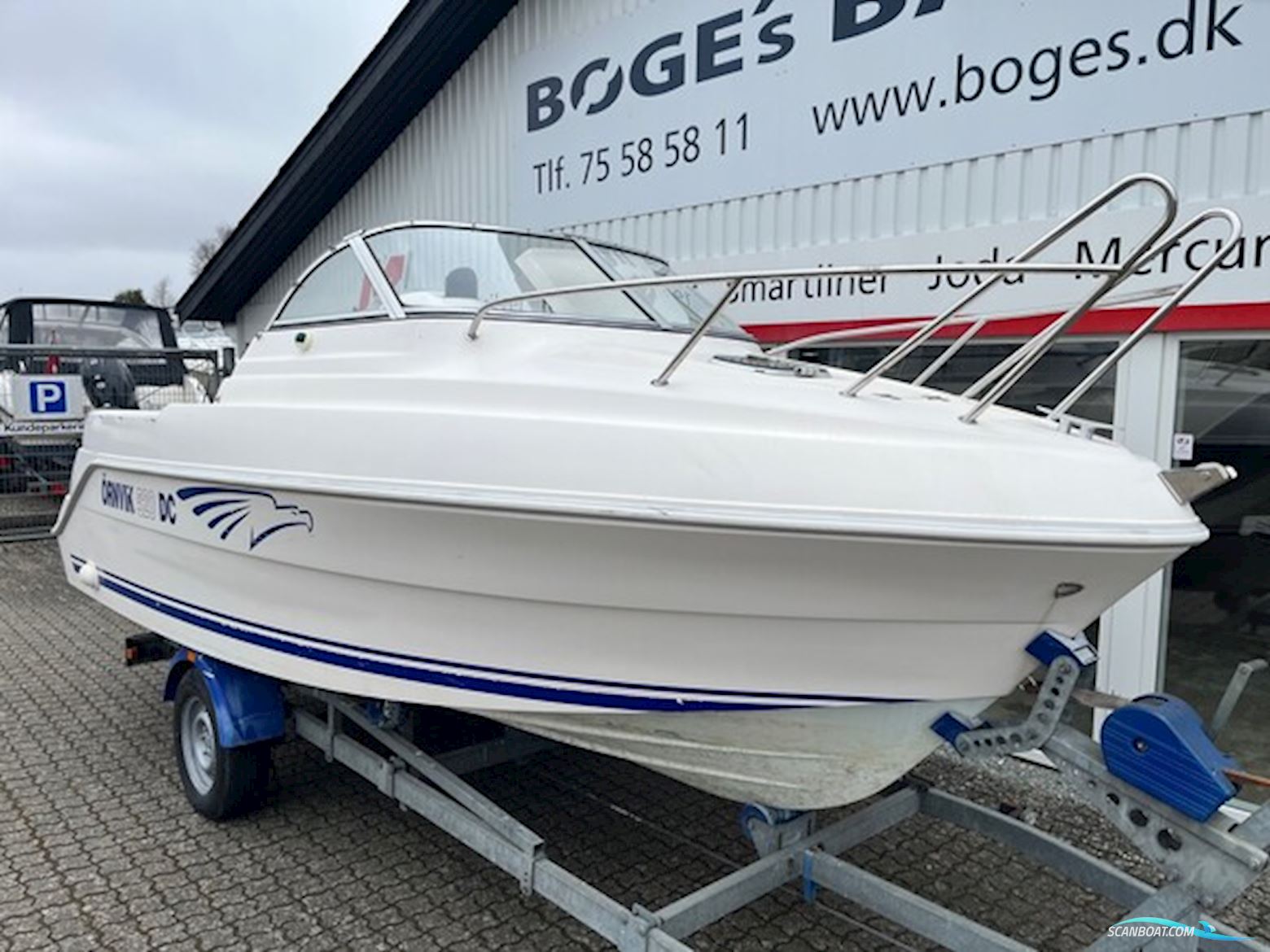 Ørnvik 520 DC med F100 Mercury-EFI CT 2,1L og 1300 kg Brenderup trailer - Anvisningssalg