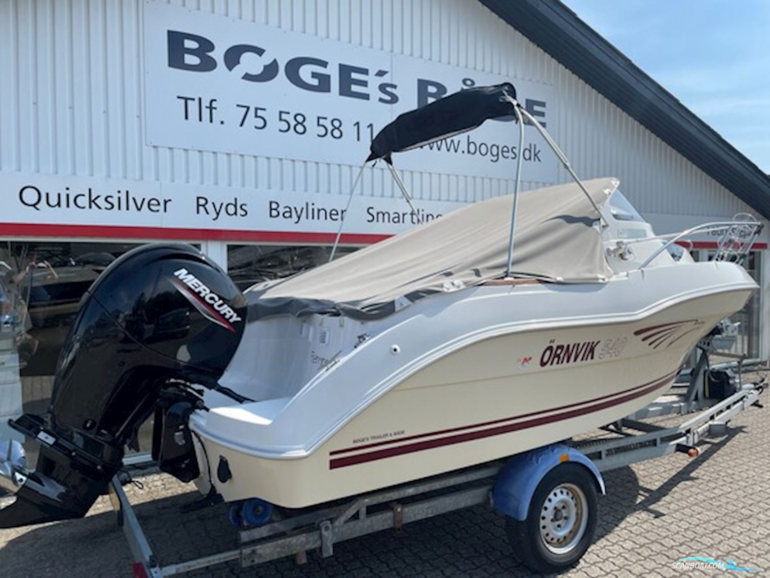 Ørnvik 540 Cruiser med 150 hk Mercury-EFI 4-takt 3,0L og Brenderup Bådtrailer - Anvisningssalg - SOLGT